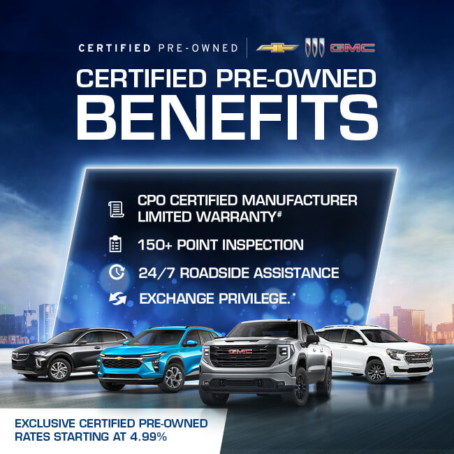 Certified pre-owned vehicles offer benefits like warranty, inspection, and roadside assistance.