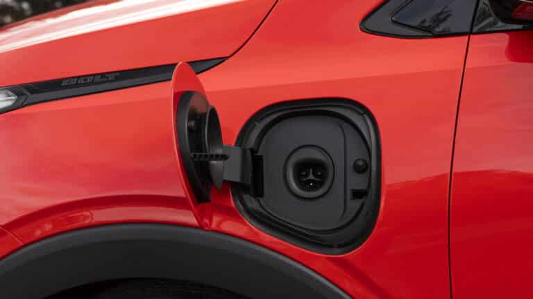 2027 Chevrolet Bolt charging port close-up